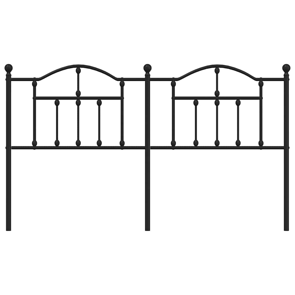 Metalno zamjensko uzglavlje crno 180 cm