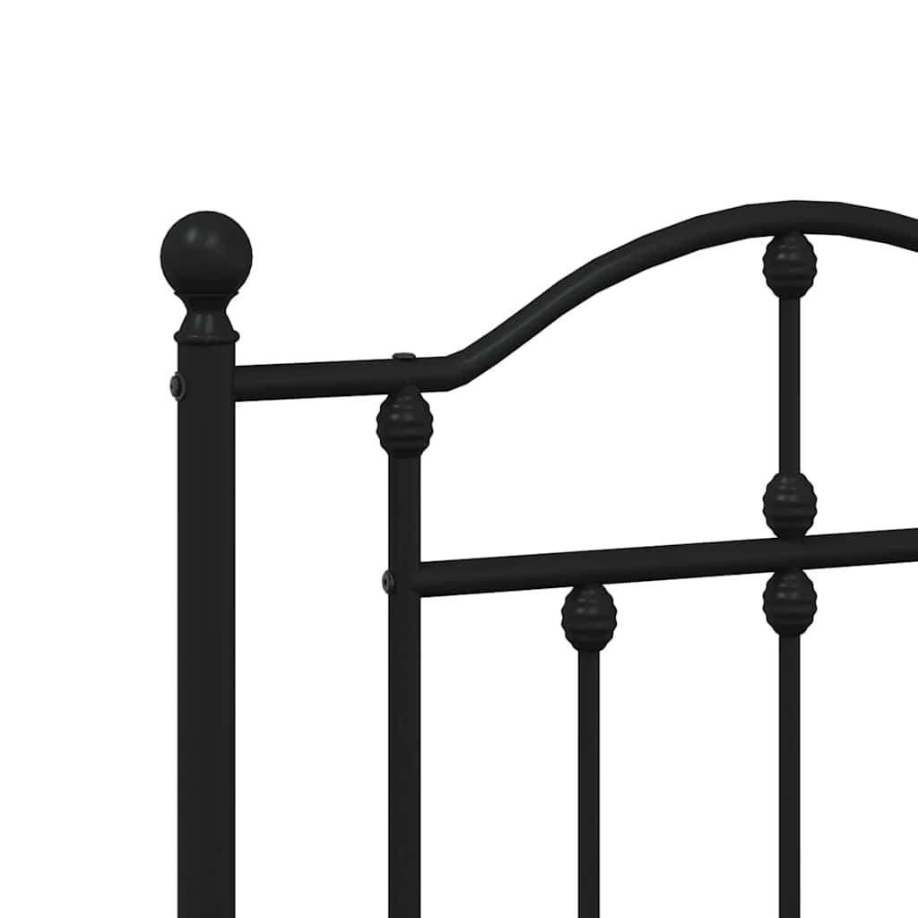 Metalno zamjensko uzglavlje crno 180 cm
