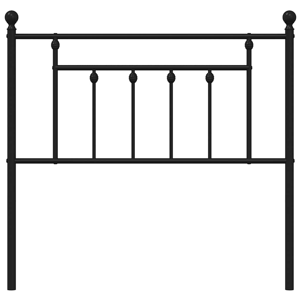 Metalno zamjensko uzglavlje crno 90 cm