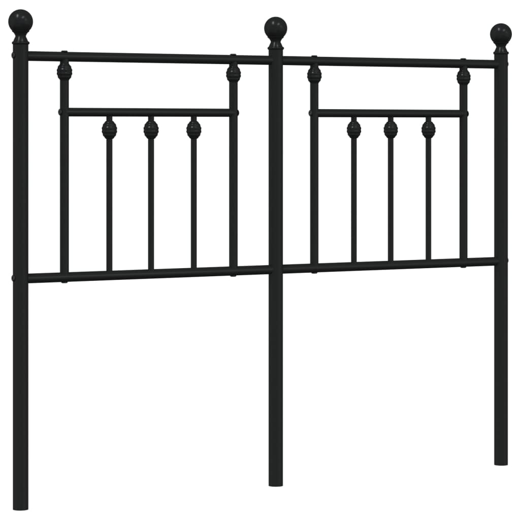Metalno zamjensko uzglavlje crno 120 cm