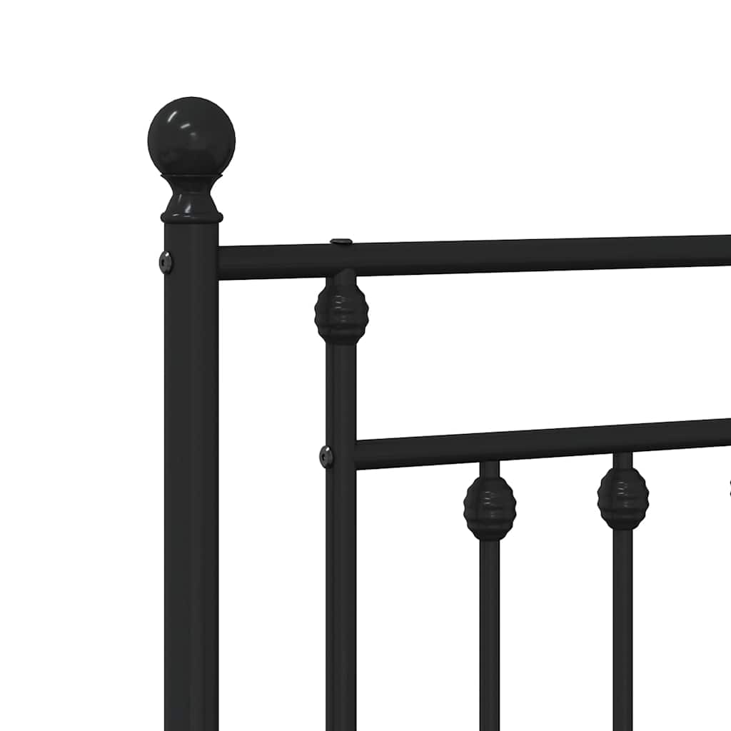 Metalno zamjensko uzglavlje crno 150 cm