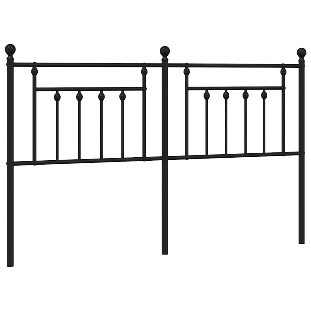 Metalno zamjensko uzglavlje crno 160 cm