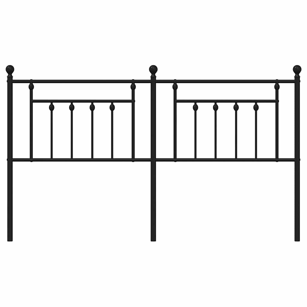 Metalno zamjensko uzglavlje crno 160 cm