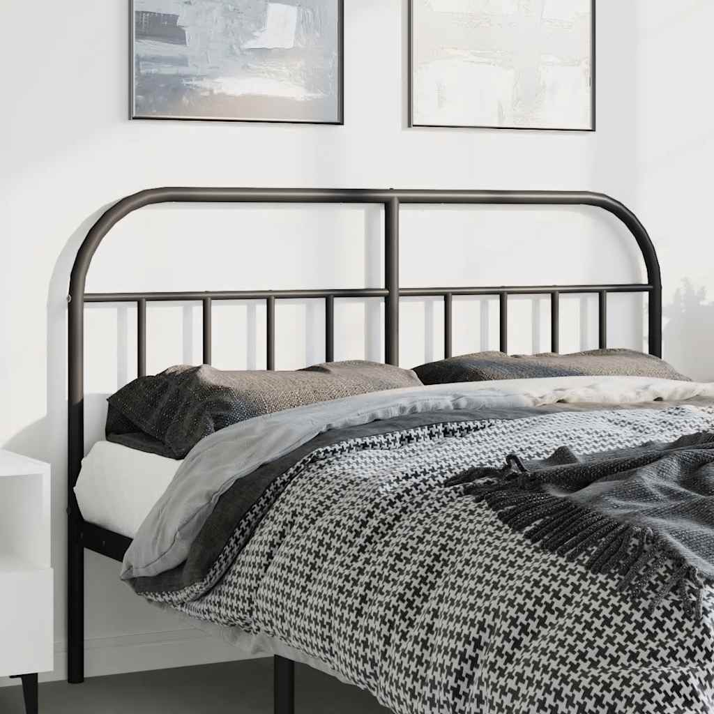 Metalno zamjensko uzglavlje crno 135 cm