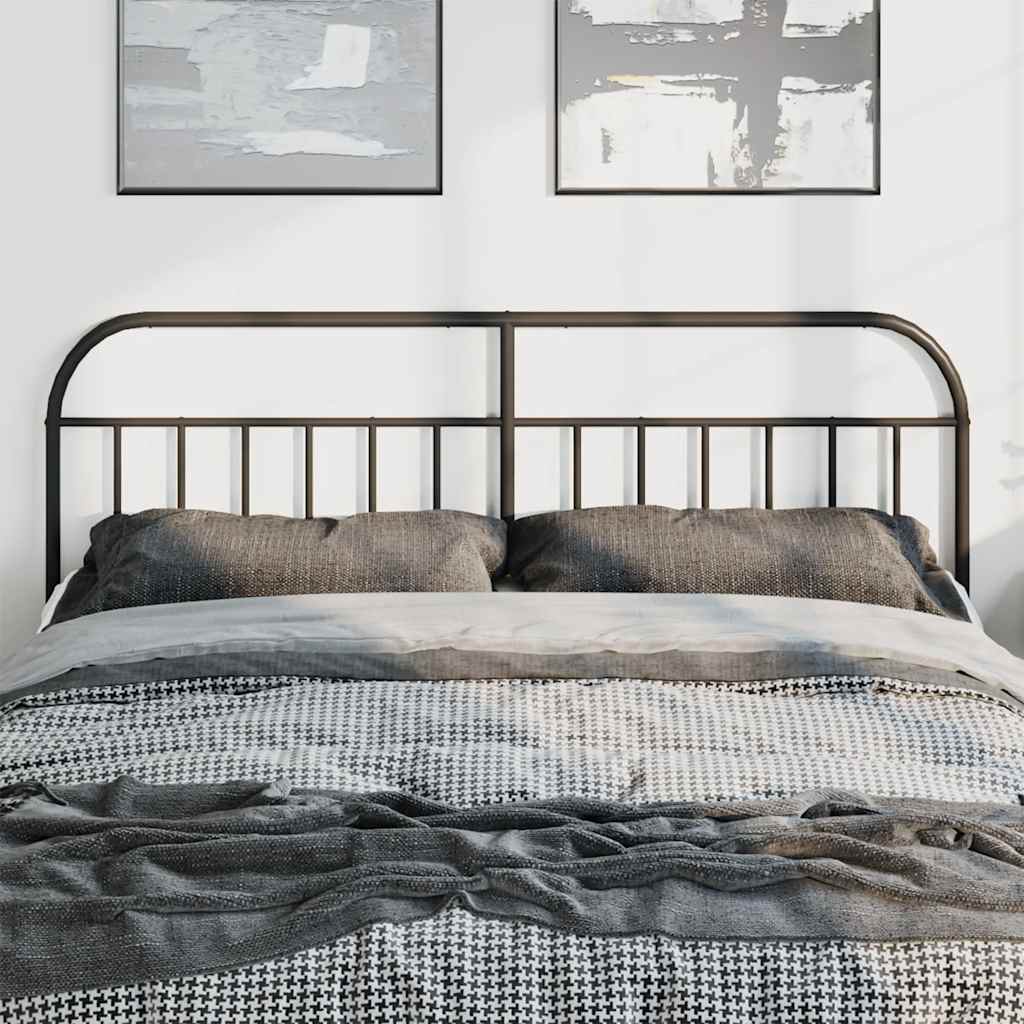 Metalno zamjensko uzglavlje crno 180 cm