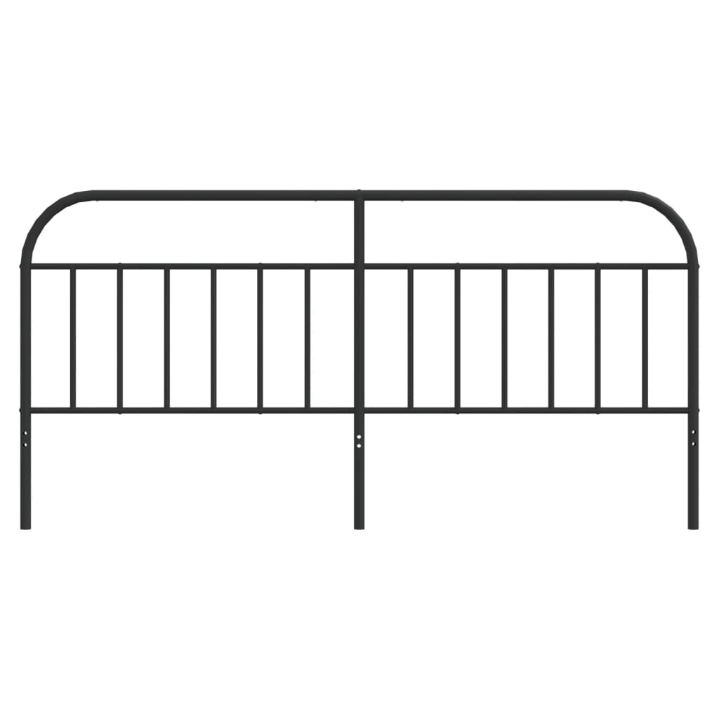 Metalno zamjensko uzglavlje crno 200 cm