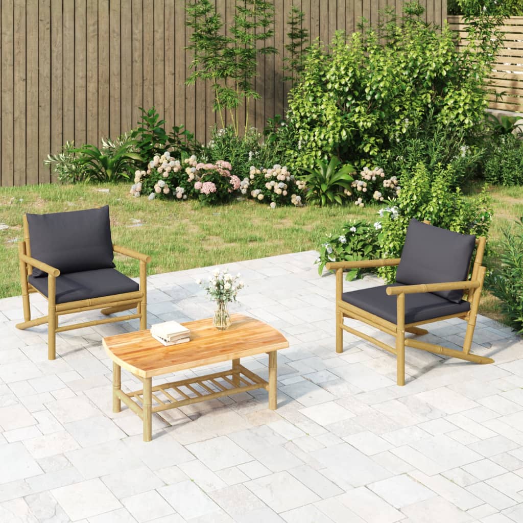 Vrtni stolić za kavu 90 x 55 x 37 cm od bambusa