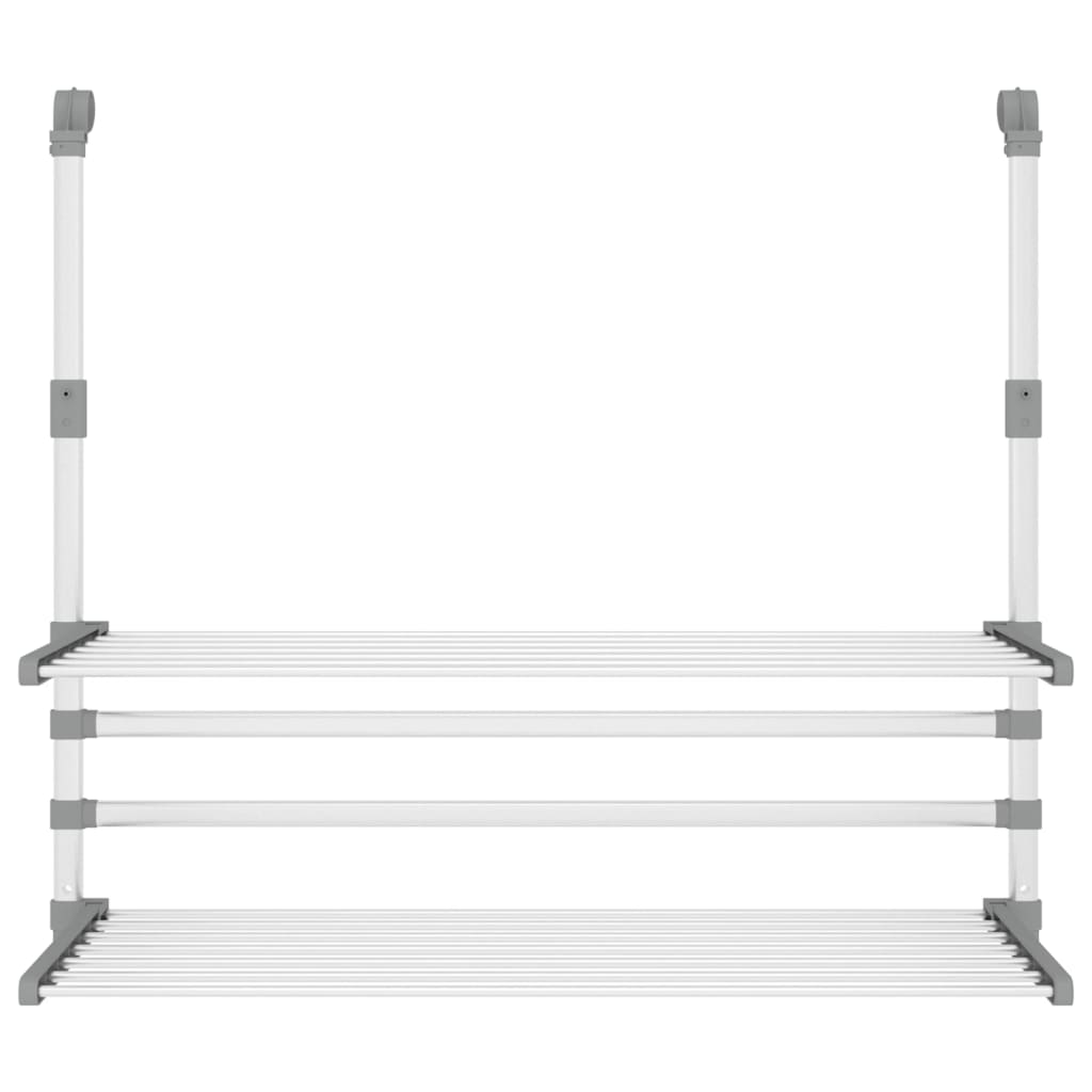 Stalak za sušenje za balkon 89 x 25 x (60 - 95) cm aluminijski