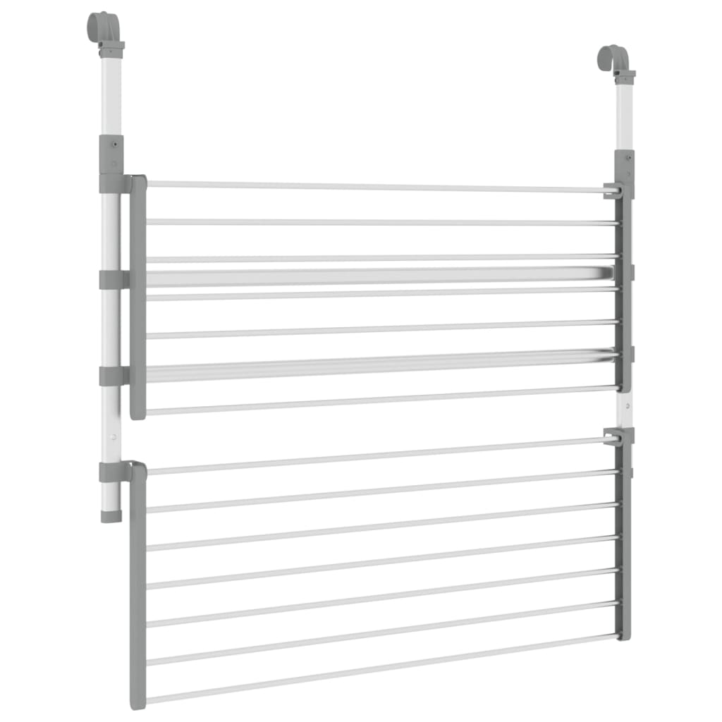 Stalak za sušenje za balkon 89 x 25 x (60 - 95) cm aluminijski
