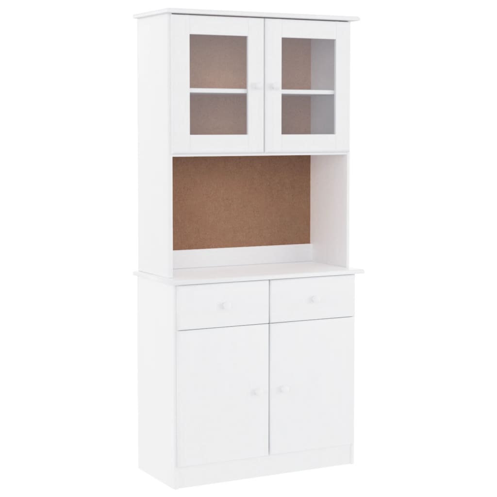 Visoka komoda ALTA bijela 77 x 35 x 165 cm od masivne borovine