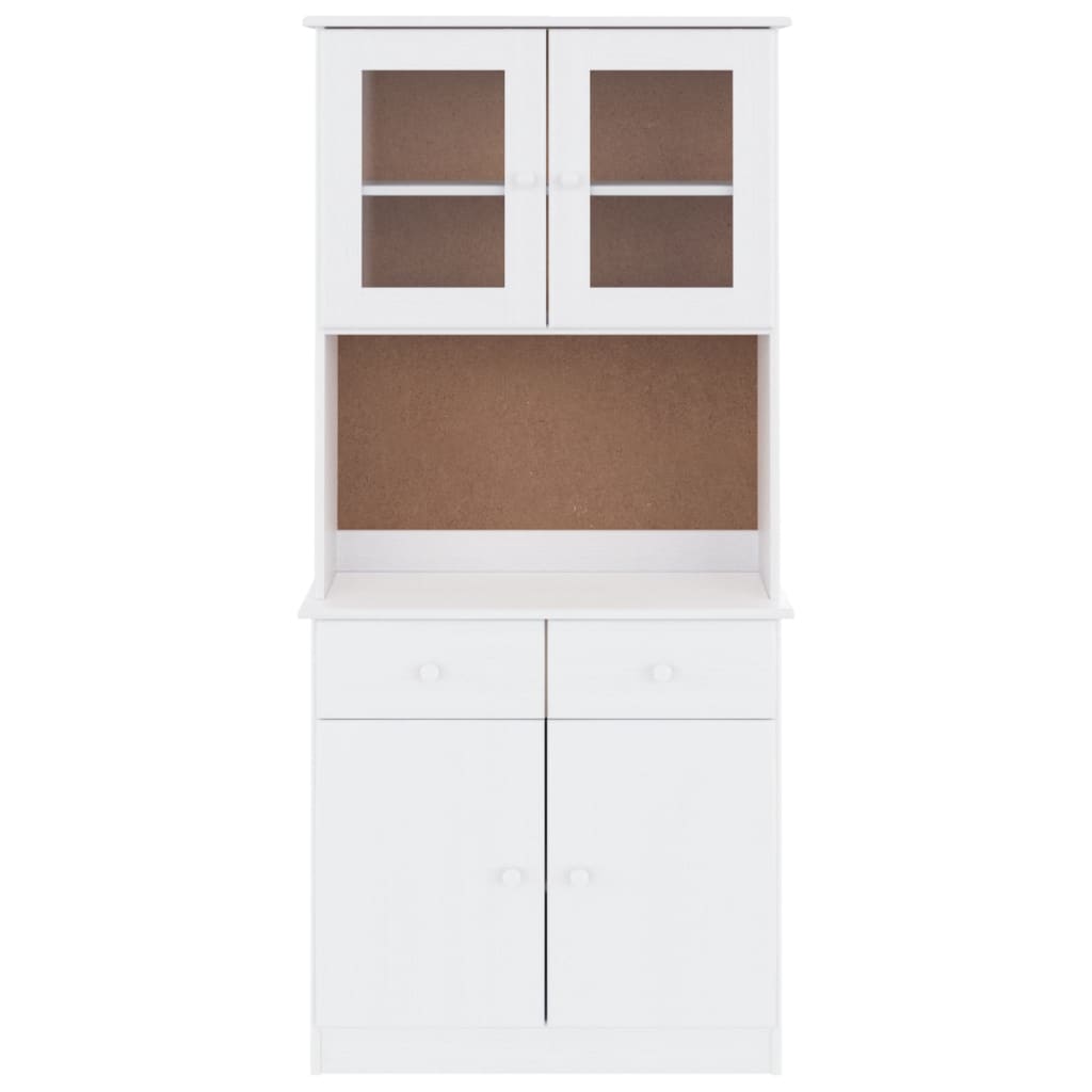 Visoka komoda ALTA bijela 77 x 35 x 165 cm od masivne borovine