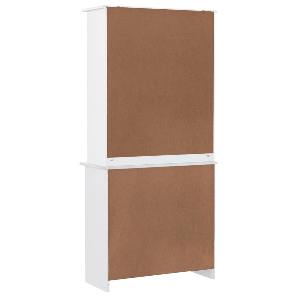 Visoka komoda ALTA bijela 77 x 35 x 165 cm od masivne borovine