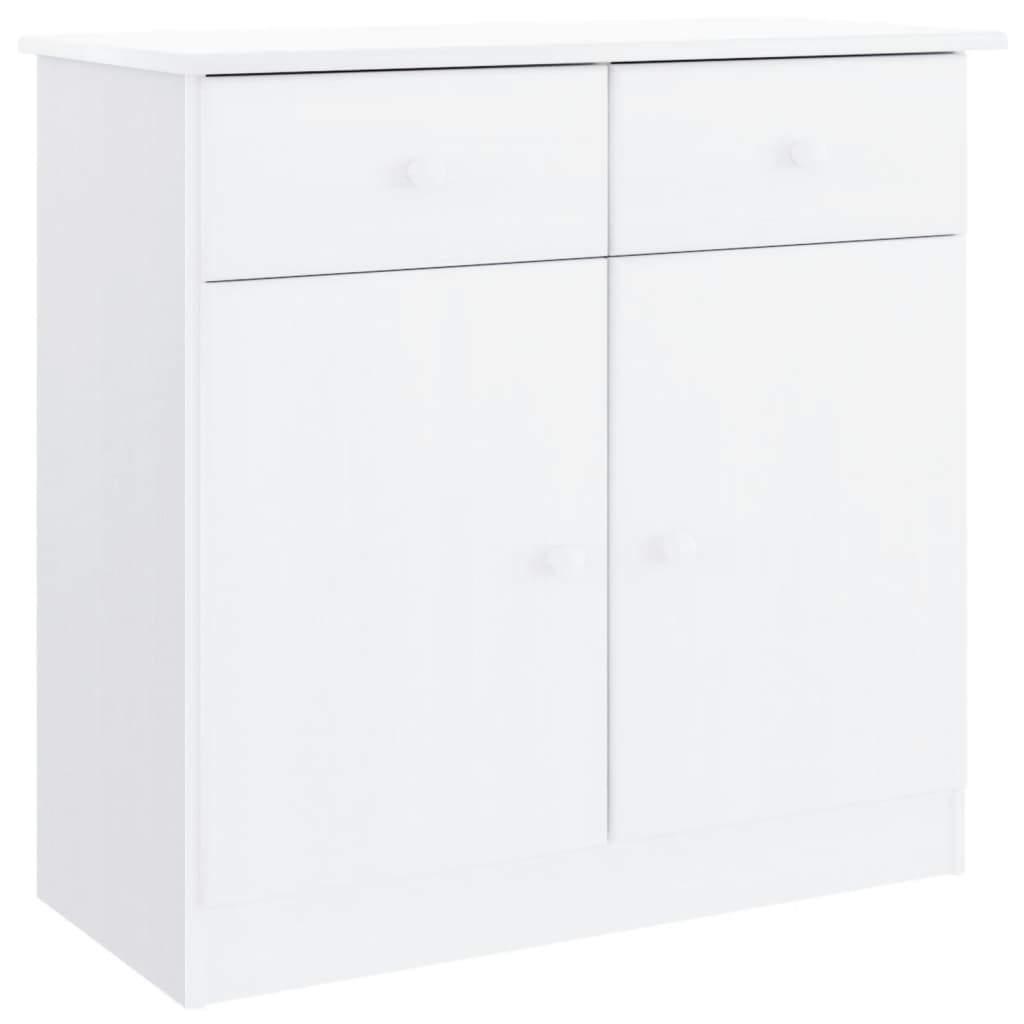 Visoka komoda ALTA bijela 77 x 35 x 165 cm od masivne borovine