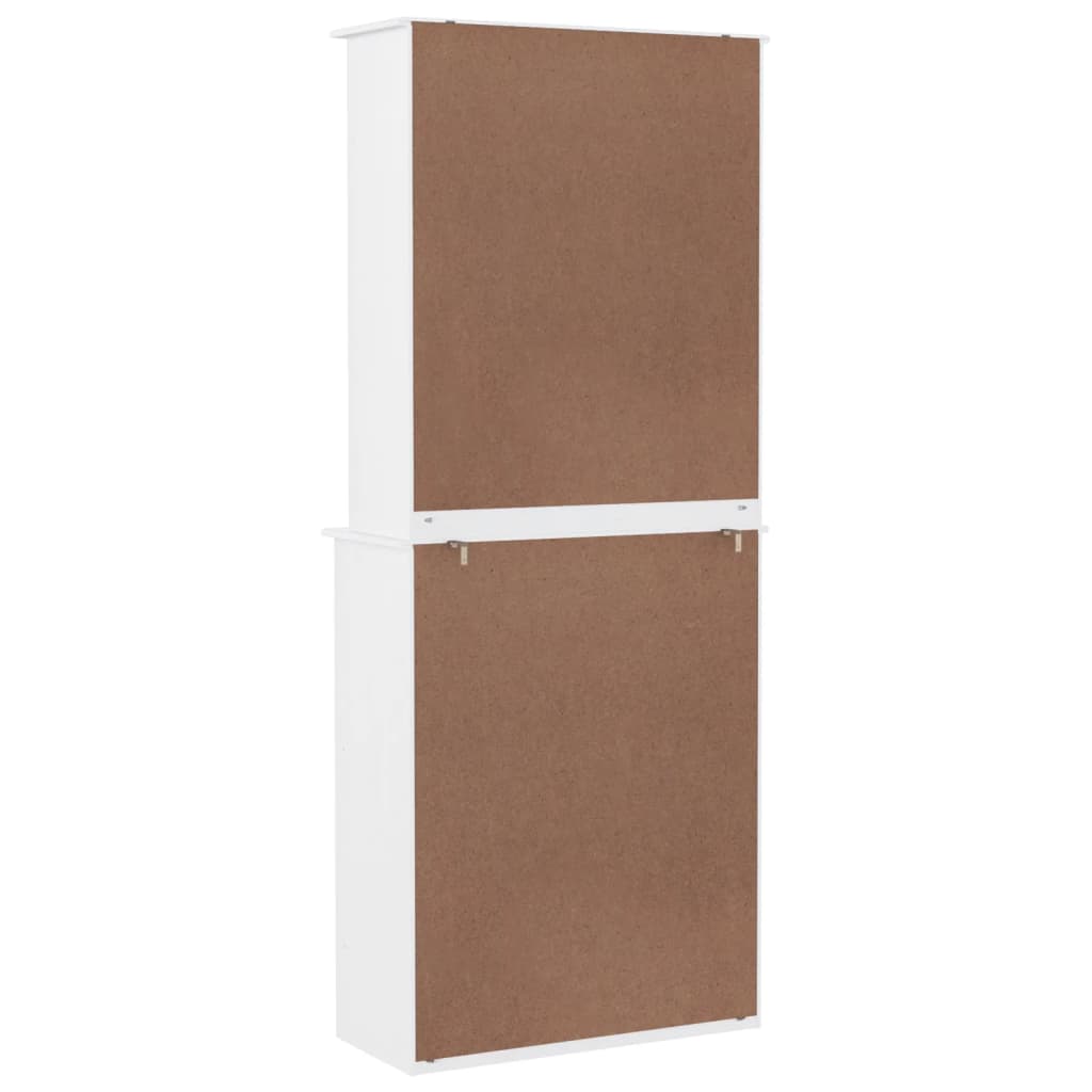 Visoka komoda ALTA bijela 77 x 35 x 188 cm od masivne borovine