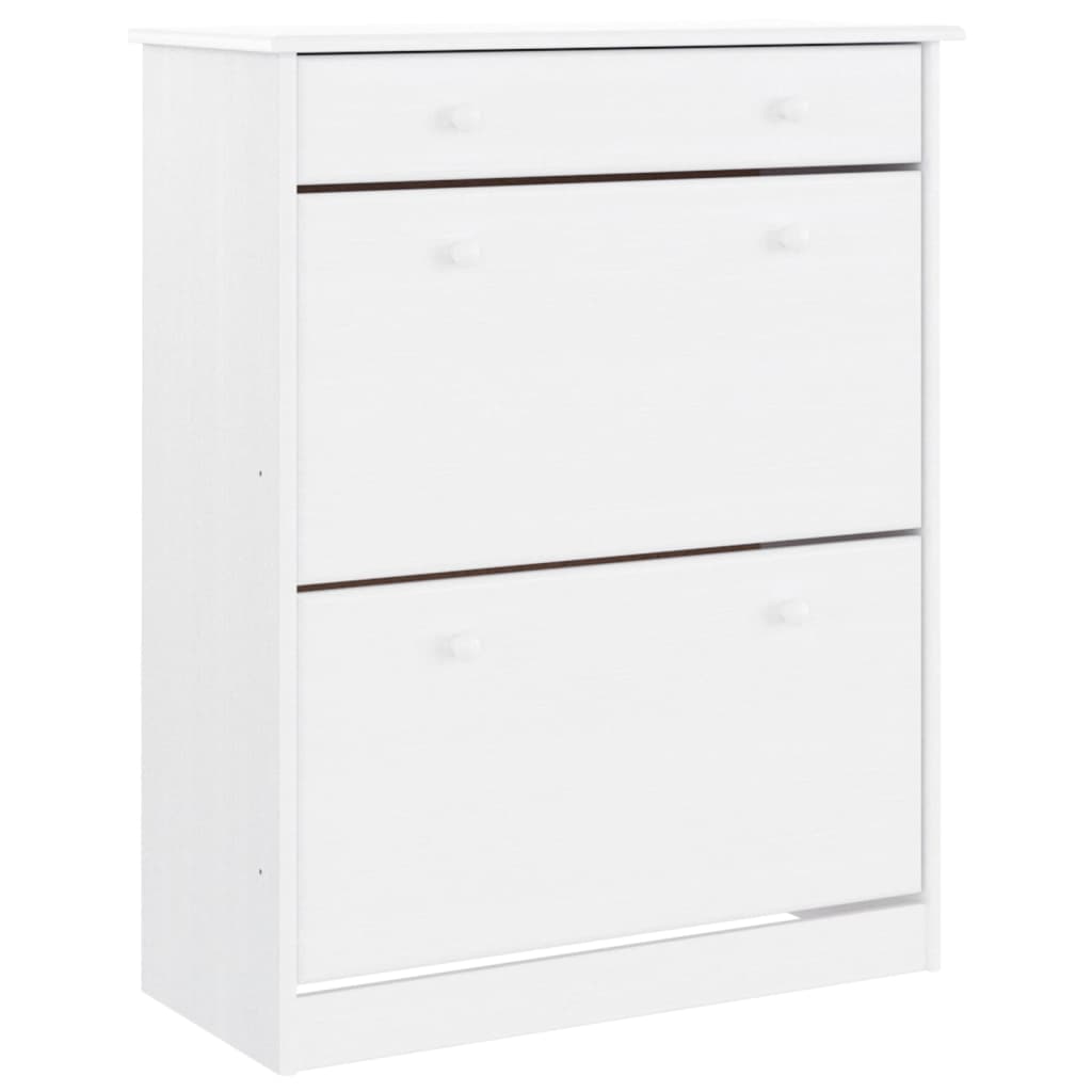 Visoka komoda ALTA bijela 77 x 35 x 188 cm od masivne borovine