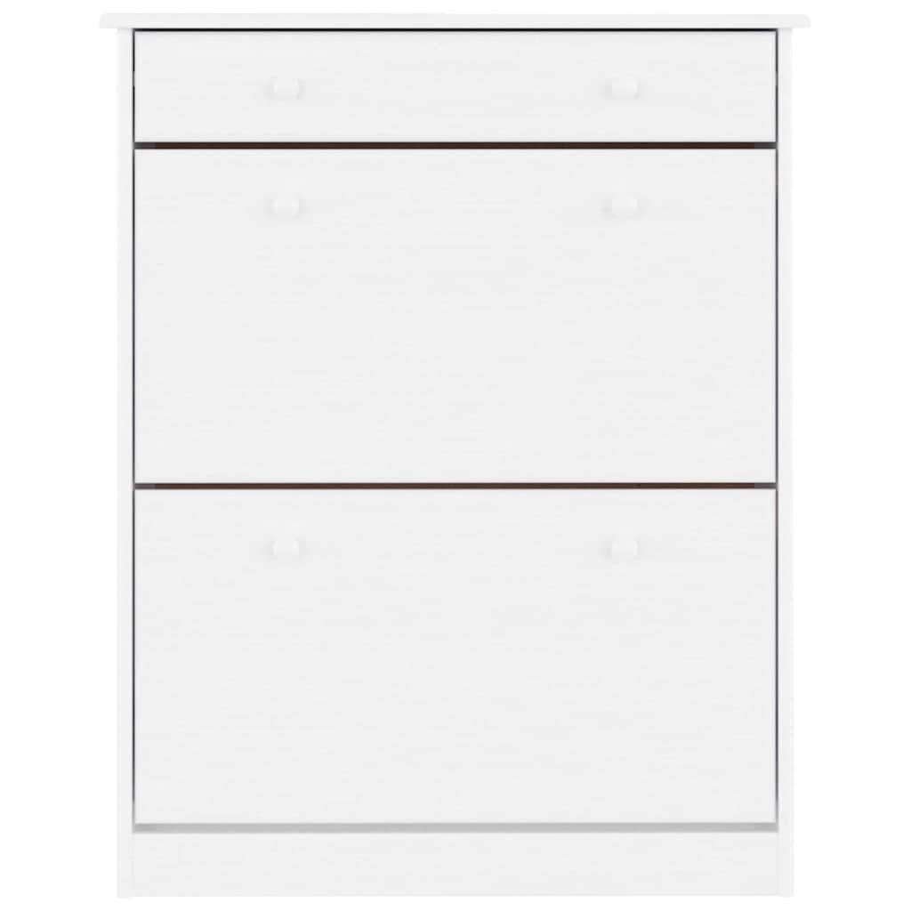 Ormarić za cipele ALTA bijeli 77x35x96 cm od masivne borovine