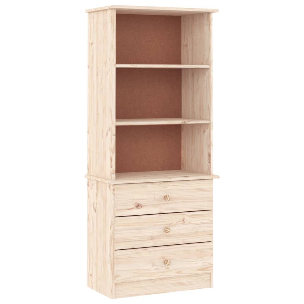 Regal za knjige s ladicama ALTA 60x35x142 cm masivna borovina