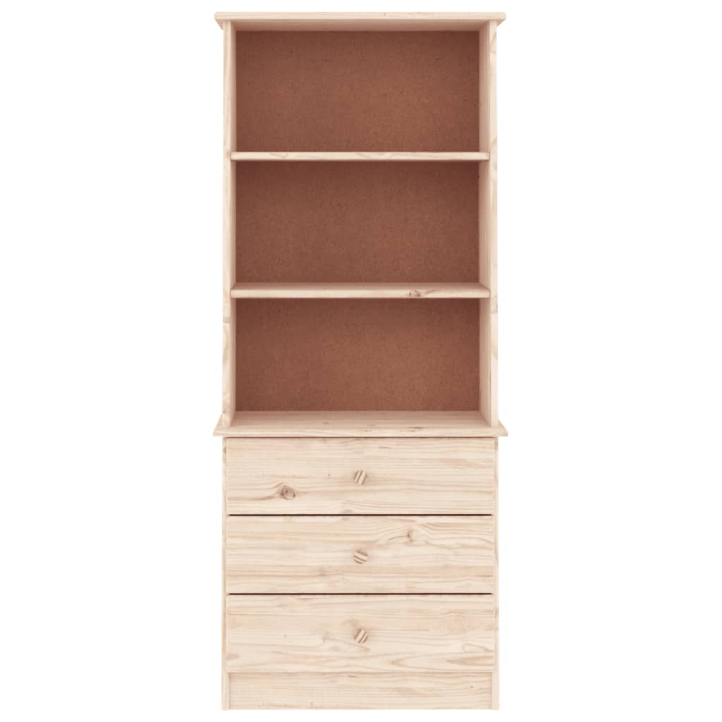 Regal za knjige s ladicama ALTA 60x35x142 cm masivna borovina