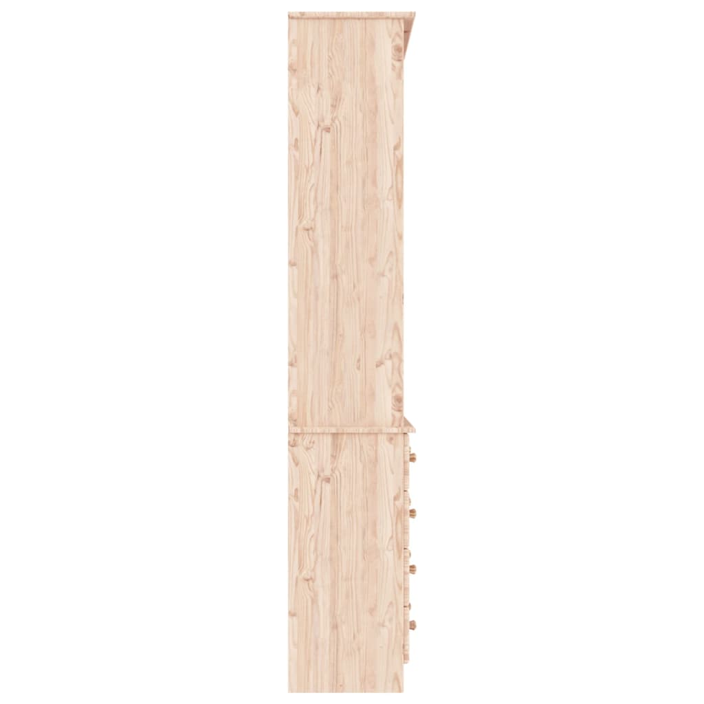 Regal za knjige s ladicama ALTA 77x35x186,5 cm masivna borovina