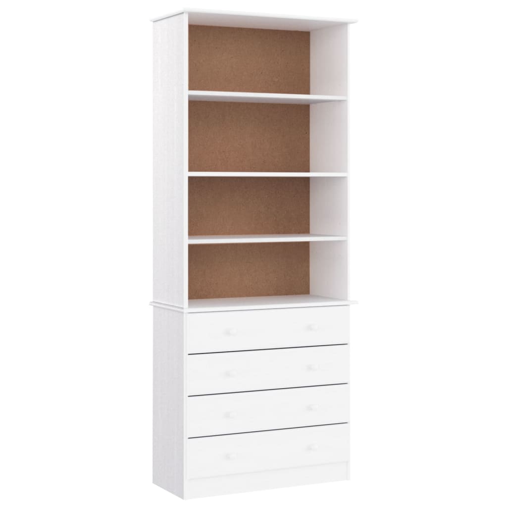 Regal za knjige s ladicama ALTA bijeli 77x35x186,5 cm borovina