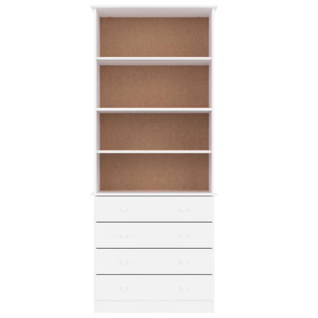 Regal za knjige s ladicama ALTA bijeli 77x35x186,5 cm borovina