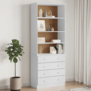 Regal za knjige s ladicama ALTA bijeli 77x35x186,5 cm borovina