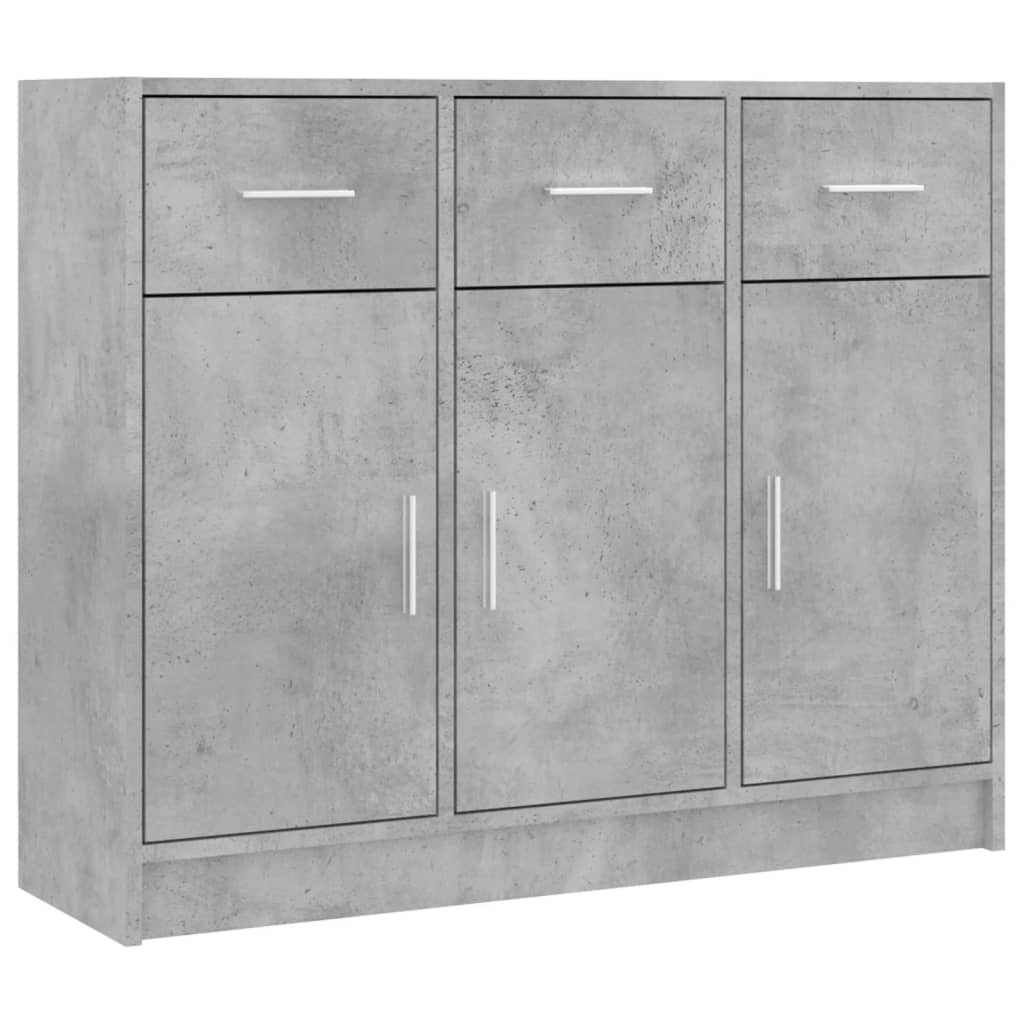 Komoda siva boja betona 91x28x75 cm od konstruiranog drva