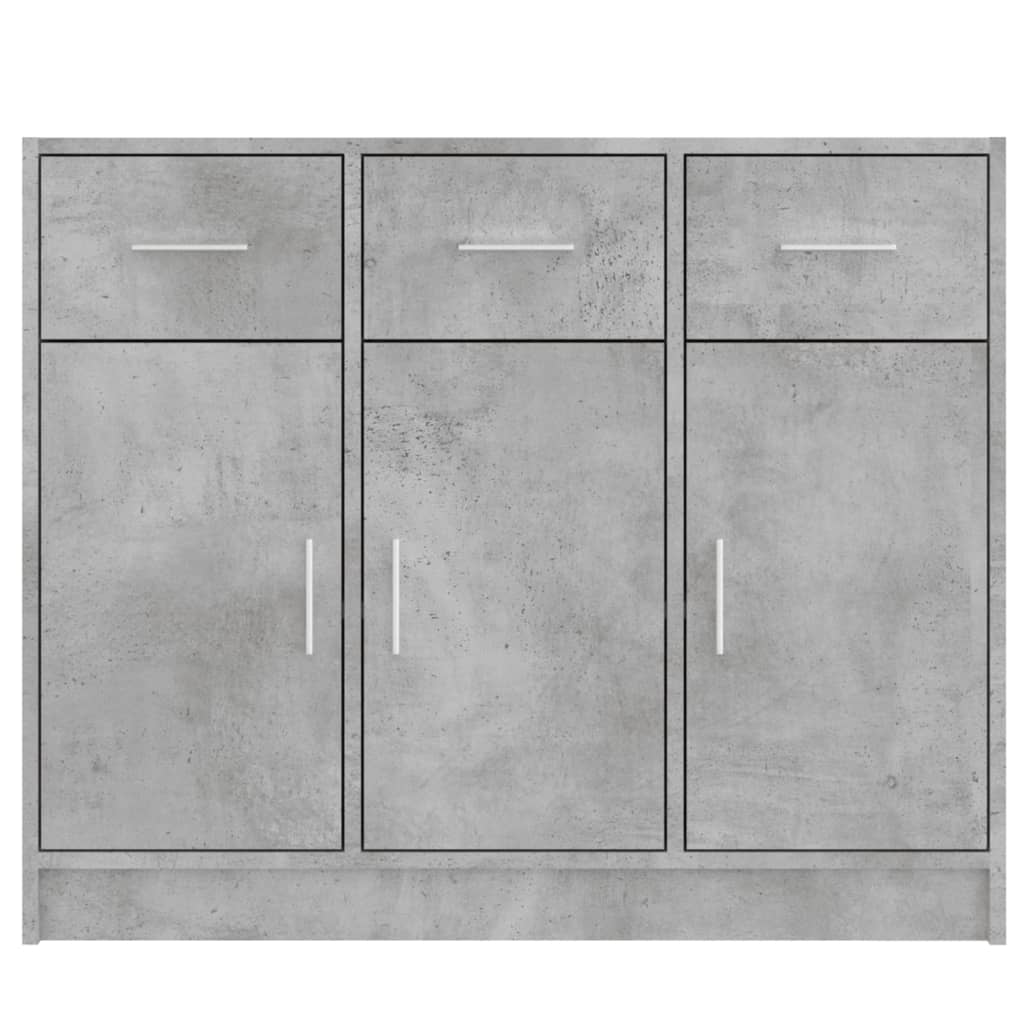 Komoda siva boja betona 91x28x75 cm od konstruiranog drva
