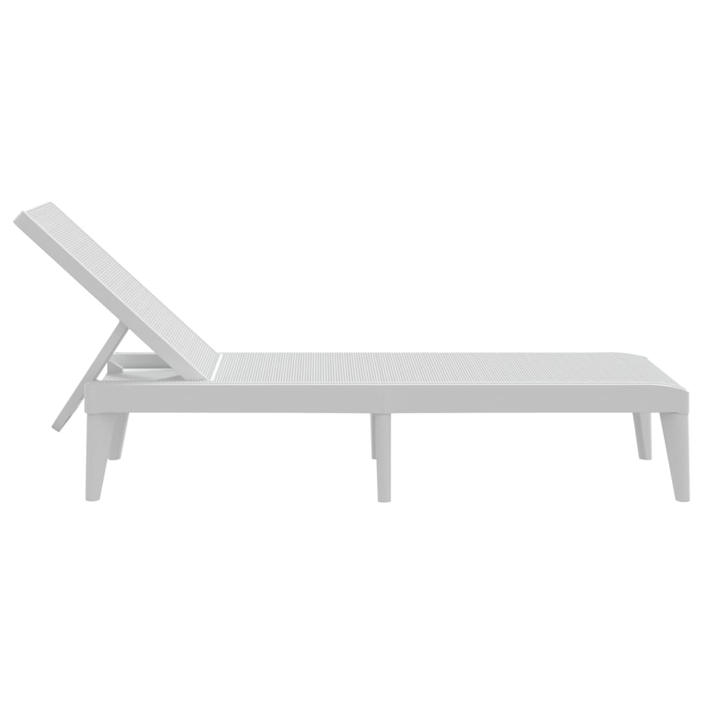 Ležaljka za sunčanje bijela 186 x 60 x 29 cm PP