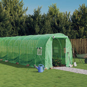 Staklenik s čeličnim okvirom zeleni 16 m² 8 x 2 x 2 m