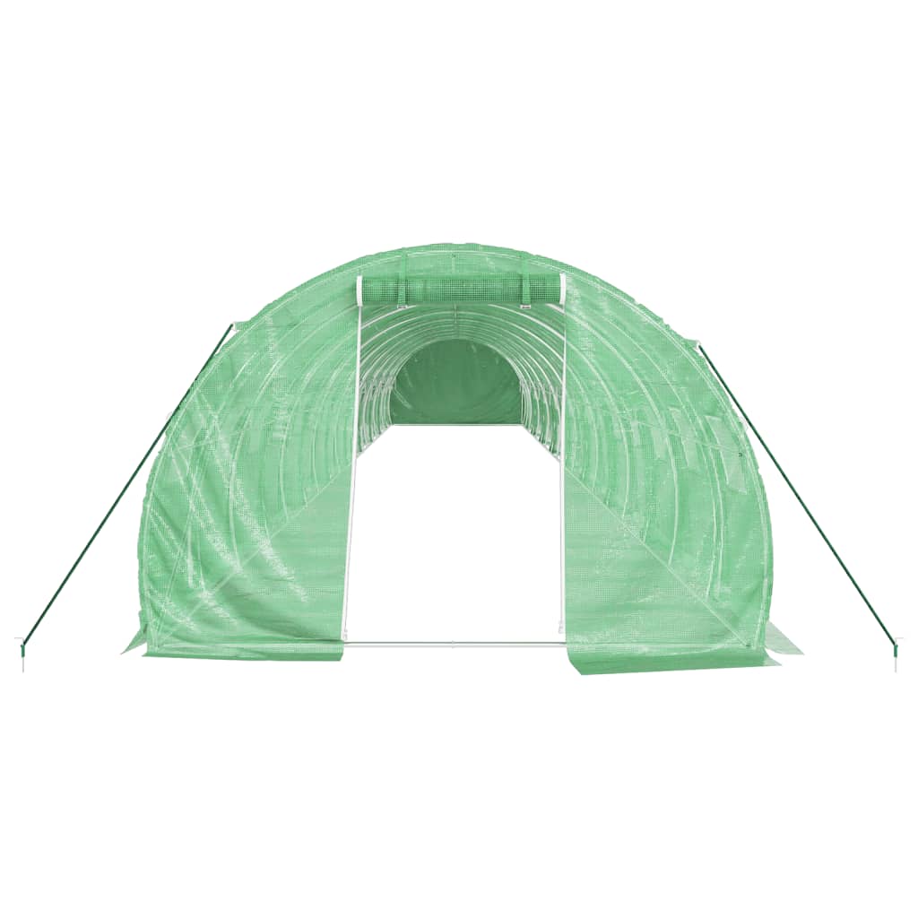 Staklenik s čeličnim okvirom zeleni 54 m² 18 x 3 x 2 m