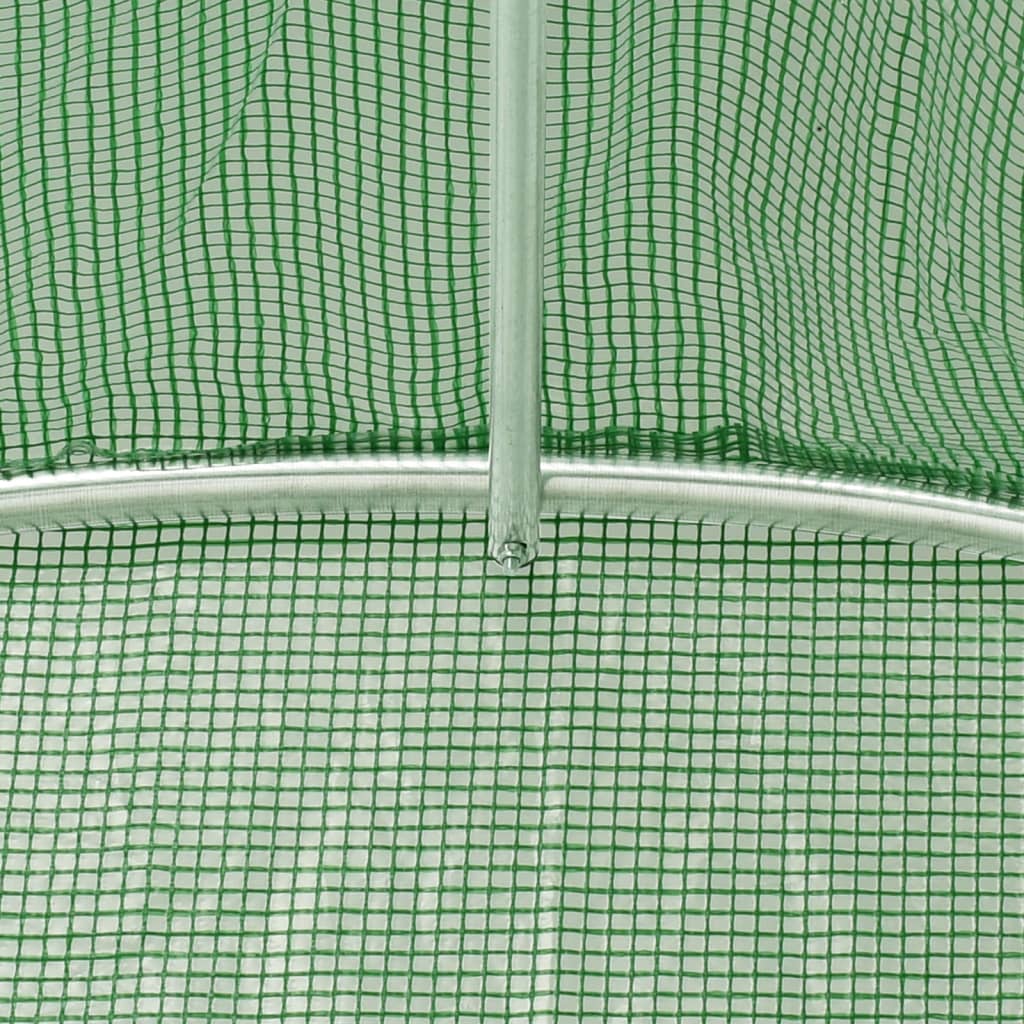 Staklenik s čeličnim okvirom zeleni 54 m² 18 x 3 x 2 m