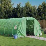 Staklenik s čeličnim okvirom zeleni 54 m² 18 x 3 x 2 m