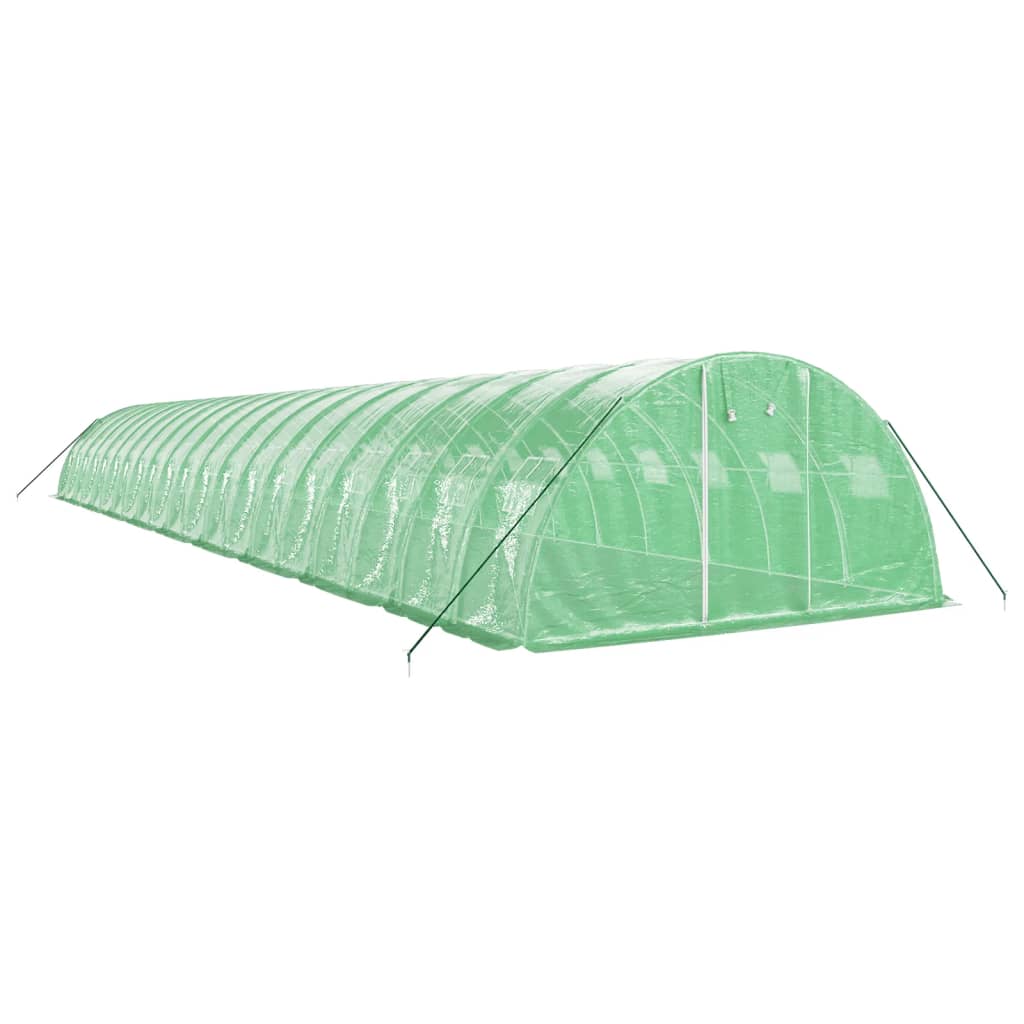 Staklenik s čeličnim okvirom zeleni 80 m² 20 x 4 x 2 m