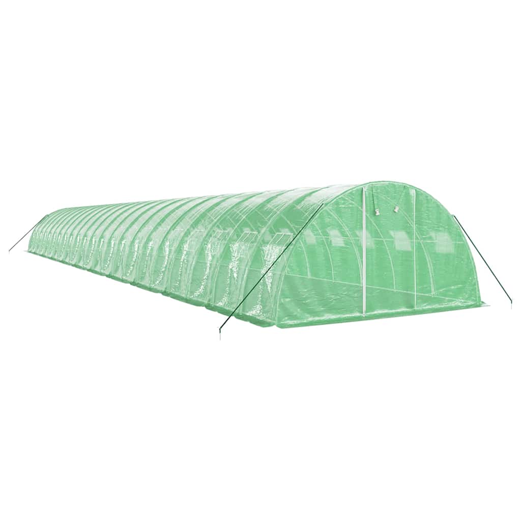 Staklenik s čeličnim okvirom zeleni 88 m² 22 x 4 x 2 m