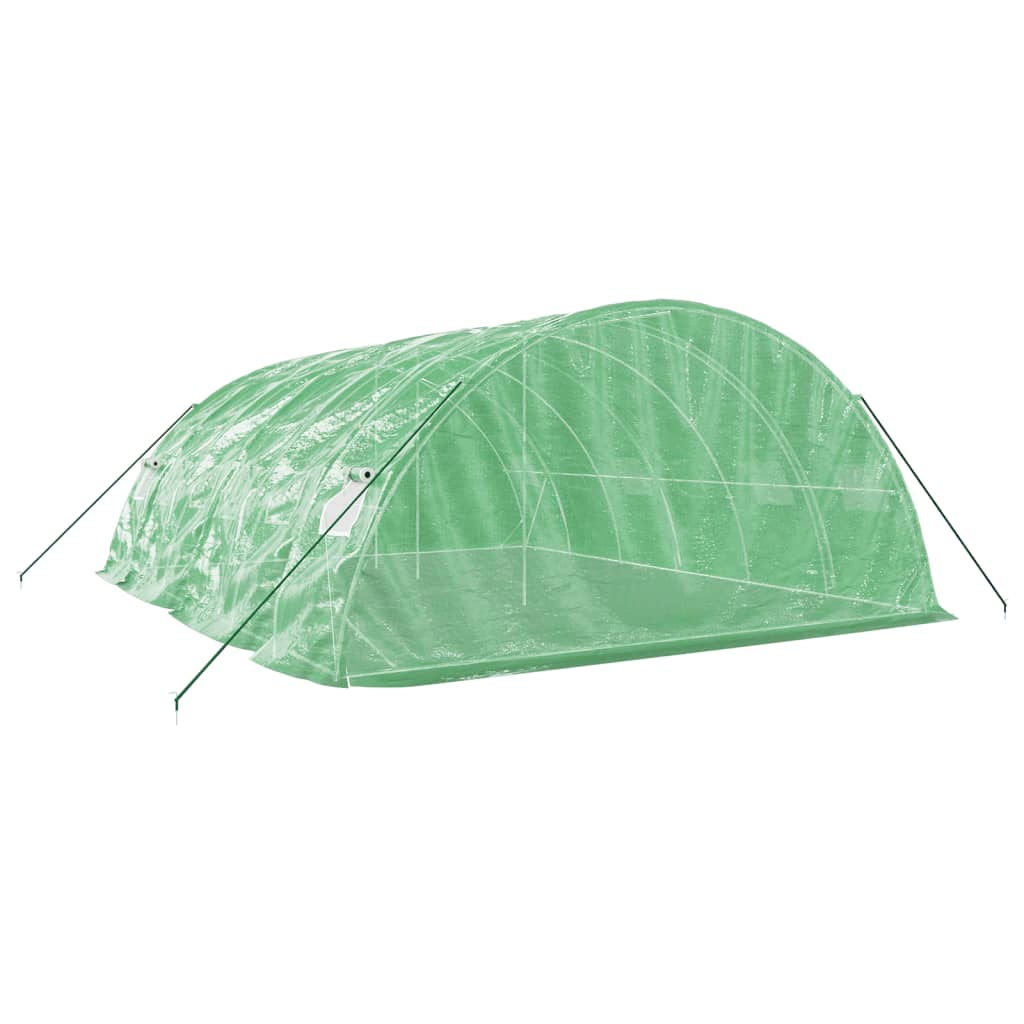 Staklenik s čeličnim okvirom zeleni 30 m² 6 x 5 x 2,3 m