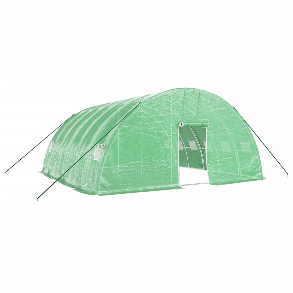Plastenik s čeličnim okvirom zeleni 36 m² 6 x 6 x 2,85 m