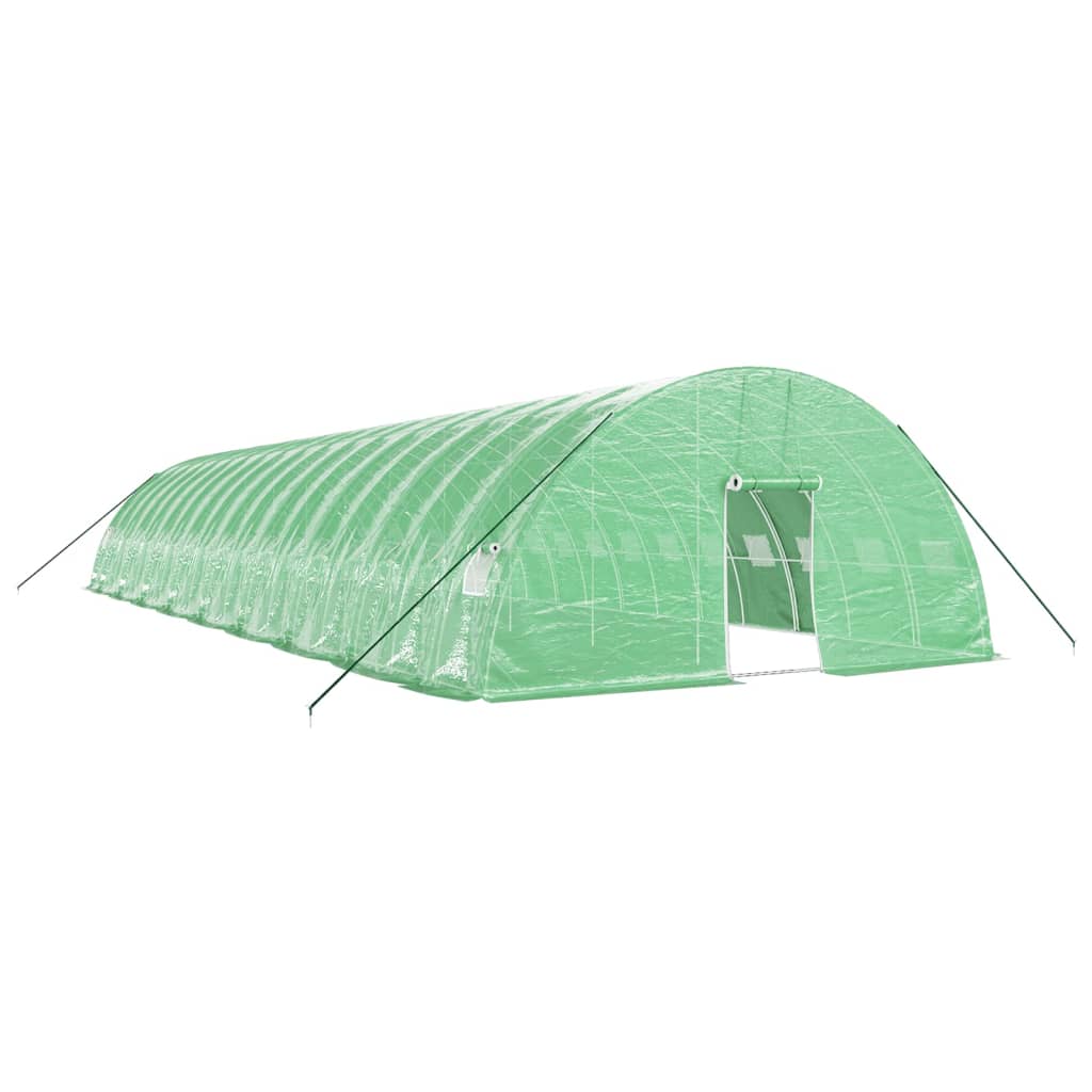 Plastenik s čeličnim okvirom zeleni 108 m² 18 x 6 x 2,85 m
