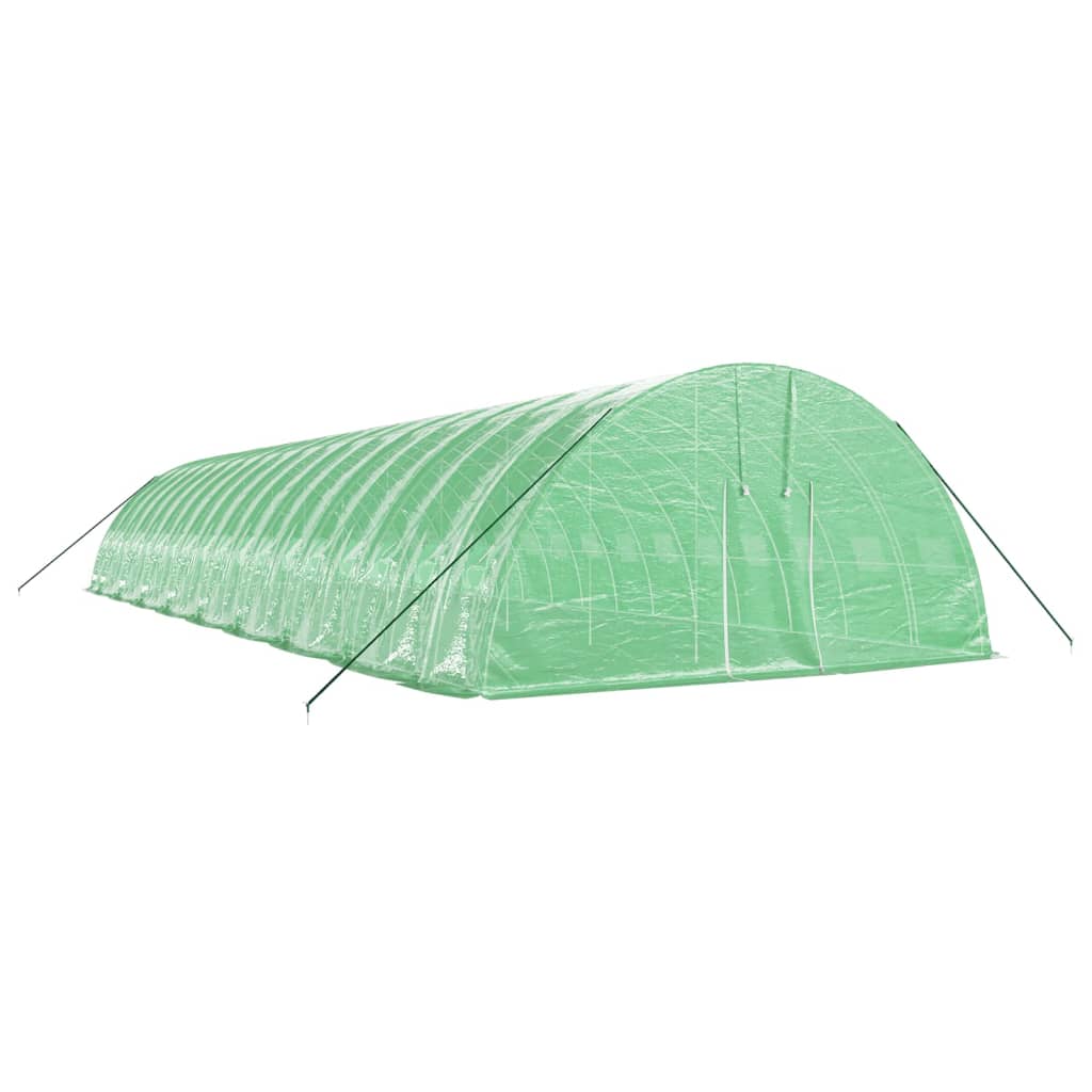 Plastenik s čeličnim okvirom zeleni 108 m² 18 x 6 x 2,85 m