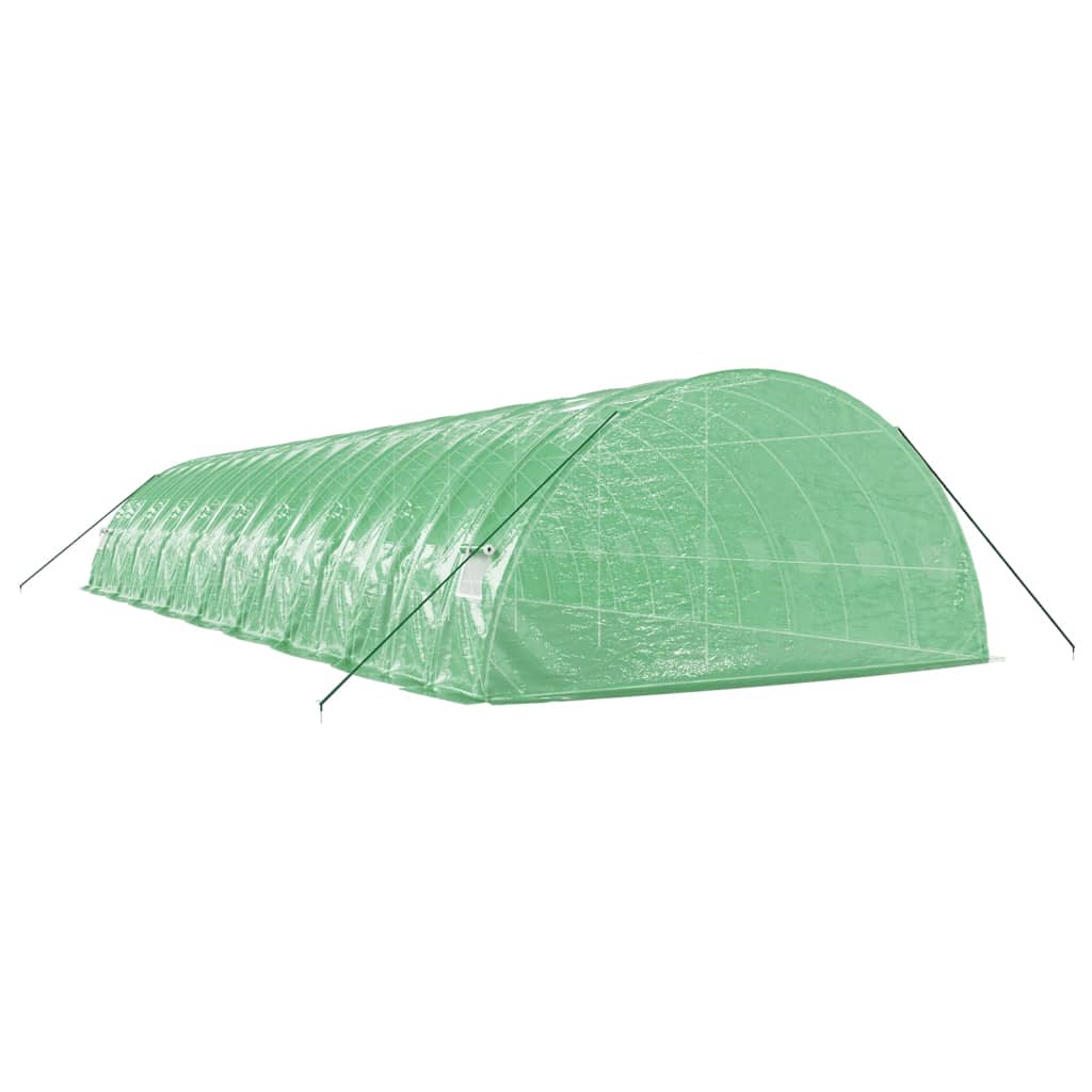 Plastenik s čeličnim okvirom zeleni 108 m² 18 x 6 x 2,85 m