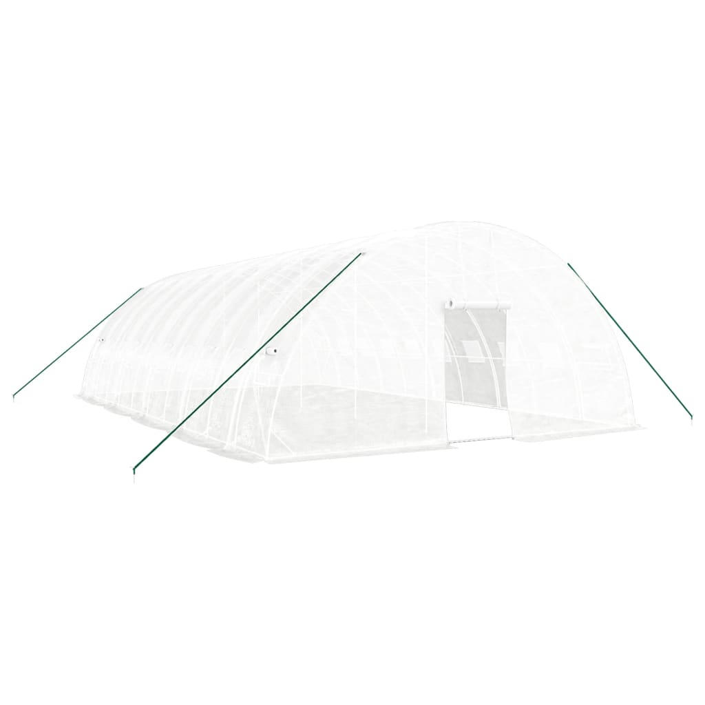 Staklenik s čeličnim okvirom bijeli 60 m² 10 x 6 x 2,85 m