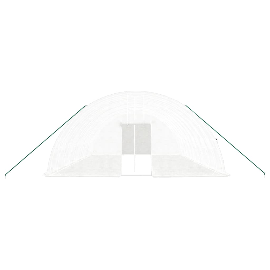 Staklenik s čeličnim okvirom bijeli 60 m² 10 x 6 x 2,85 m