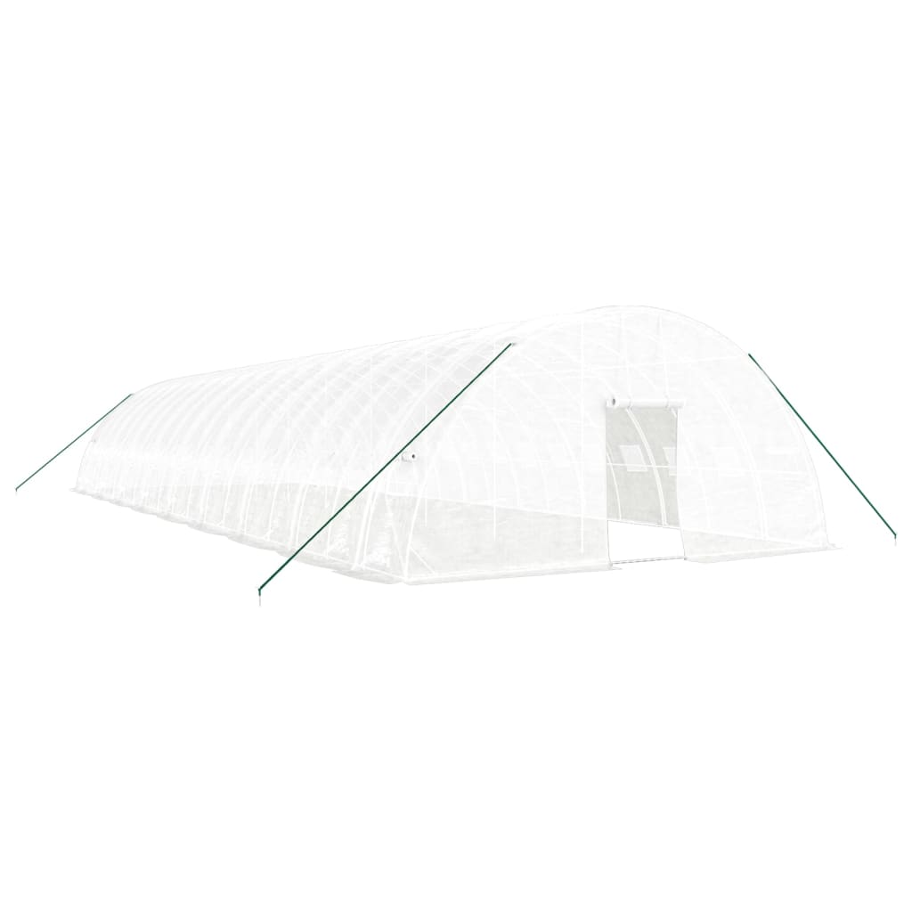 Plastenik s čeličnim okvirom bijeli 108 m² 18 x 6 x 2,85 m