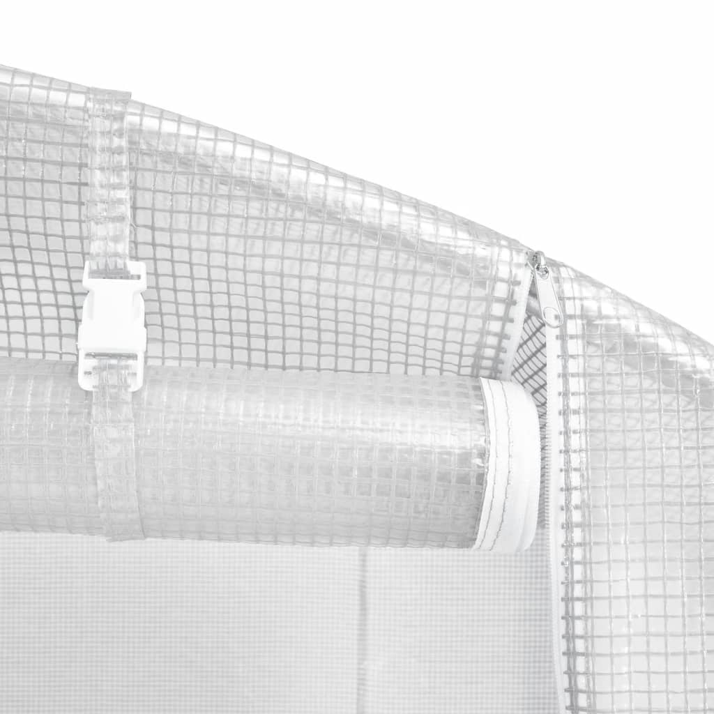 Plastenik s čeličnim okvirom bijeli 108 m² 18 x 6 x 2,85 m