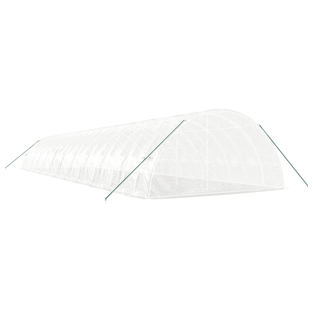 Plastenik s čeličnim okvirom bijeli 132 m² 22 x 6 x 2,85 m