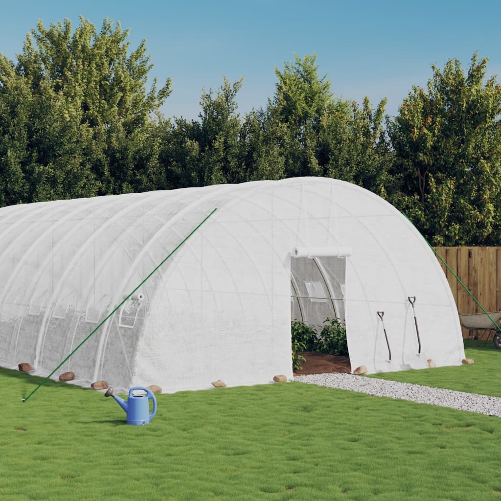 Plastenik s čeličnim okvirom bijeli 132 m² 22 x 6 x 2,85 m