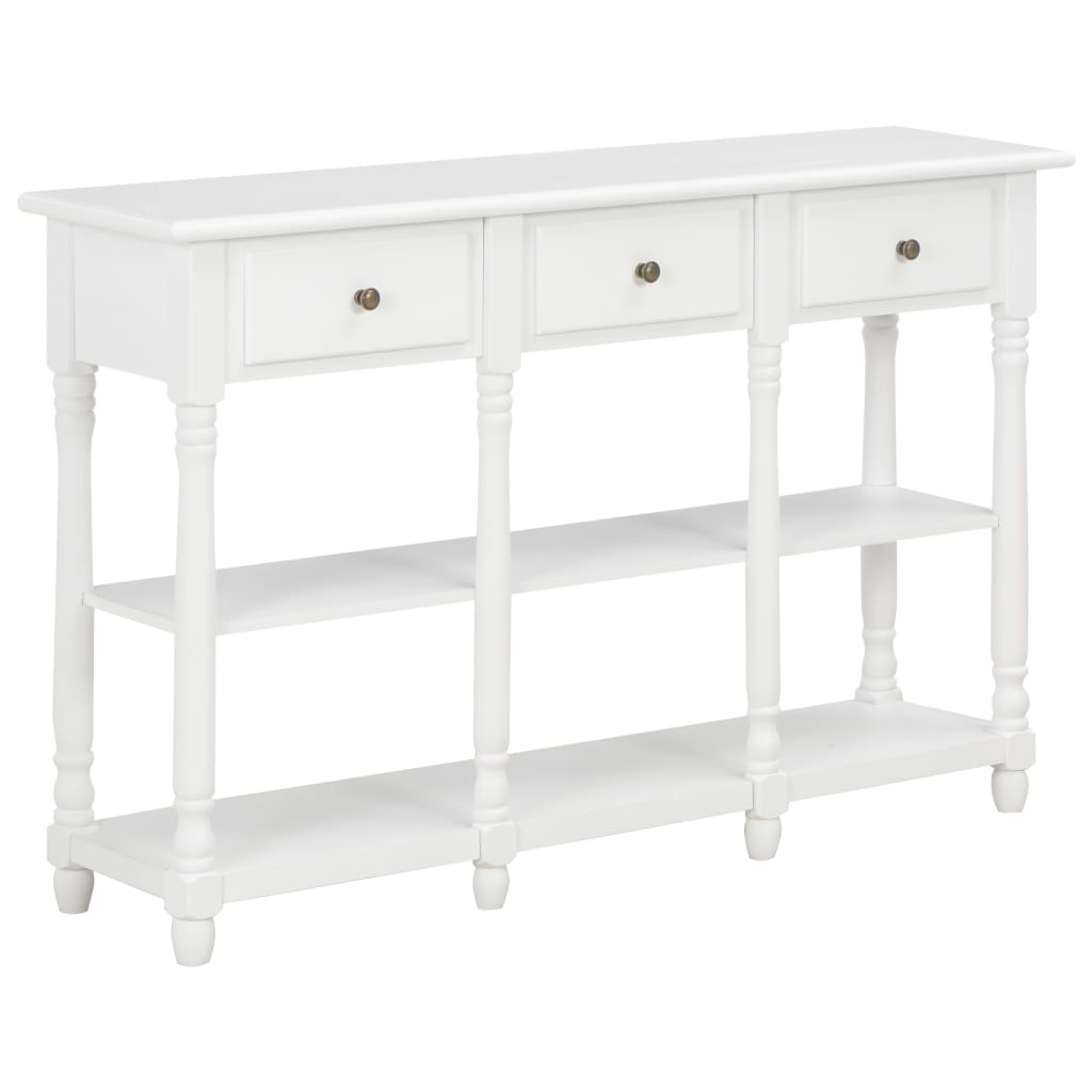 Konzolni stol bijeli 110 x 30 x 76 cm od konstruiranog drva