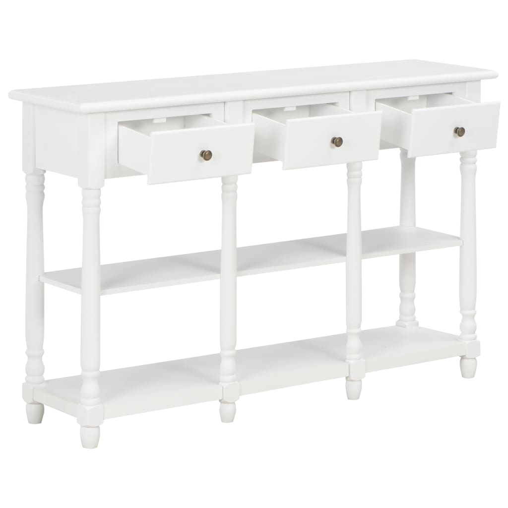 Konzolni stol bijeli 110 x 30 x 76 cm od konstruiranog drva