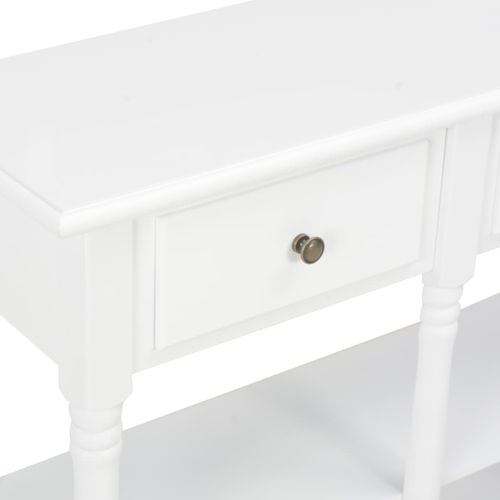 Konzolni stol bijeli 110 x 30 x 76 cm od konstruiranog drva