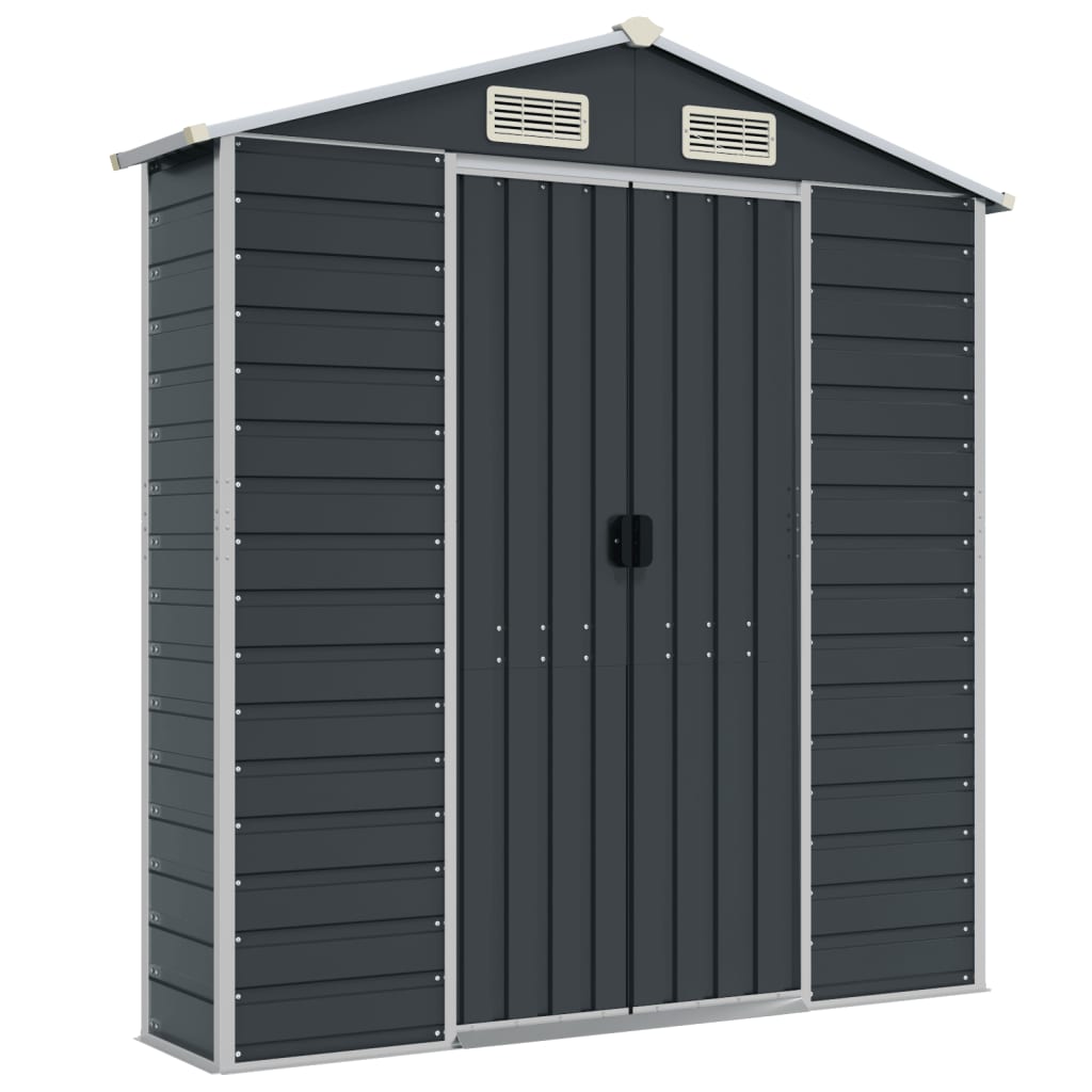 Vrtno spremište antracit 191 x 725 x 198 cm pocinčani čelik